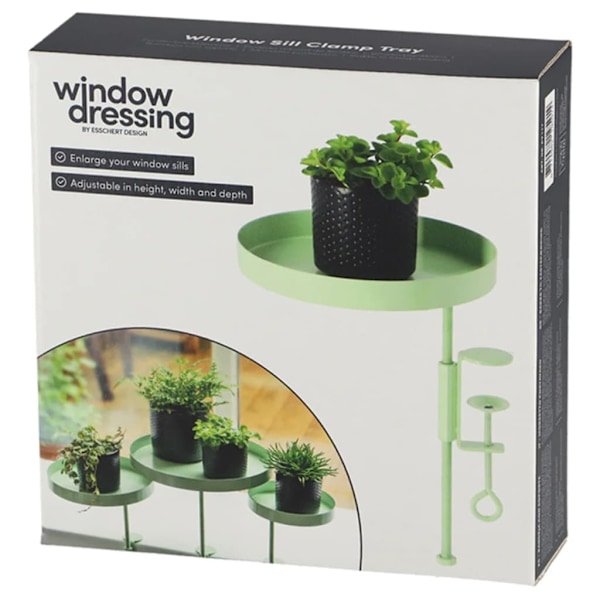 Plantebrett med klemme rund grønn M Green Grön