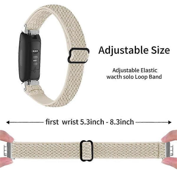 Kompatibel vævet nylonrem med bølgemønster til Fitbit - Erstatningsrem Mint green inspire3