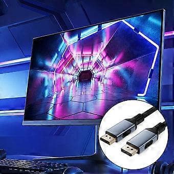 DisplayPort 2.1-kabel, 80 Gbps, stöder 16K@60Hz, 8K@240Hz-kabel för ledande skärmmärken 3m