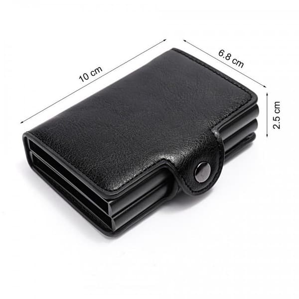POP UP Wallet med RFID-NFC Blokeringskort Holder - 12 Kort black