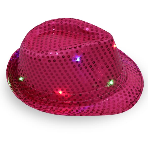 Voksen 9-farget LED-lys Paljetter Performance Jazzhatt 1 stk