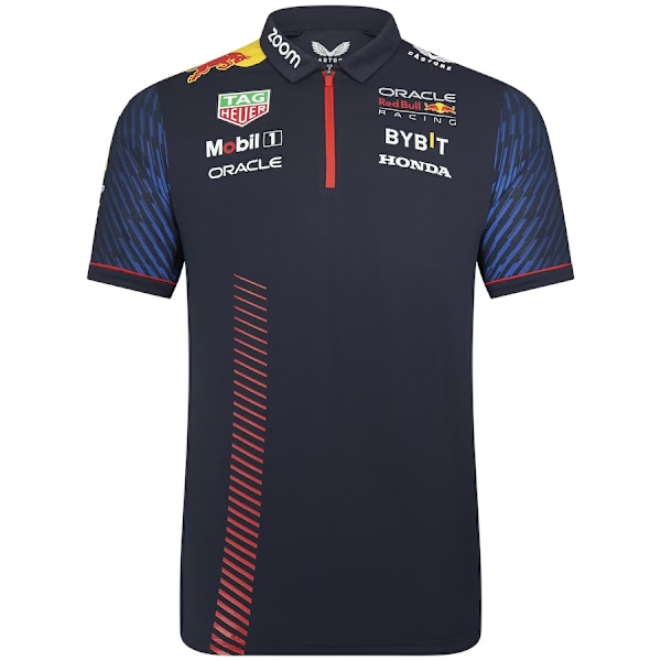 Miesten vetoketjullinen poolopaita Oracle Red Bull Racing 2023 Virallinen joukkueasu A A 3XL