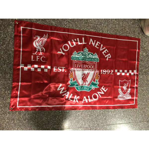 Liverpool-lippuviiri 3X4,7 jalkaa Englanti Valioliiga Jalkapallo Jalkapallolippu huivi