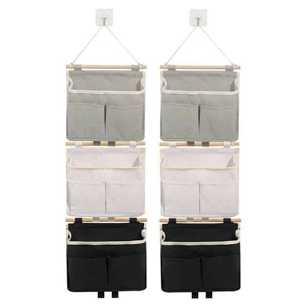 2 kpl Ripustustettava Säilytyskassi Ripustustettava Säilytyskassi Ripustustettavat Taskut Harmaa Grey 2 Pcs-2 Pcs