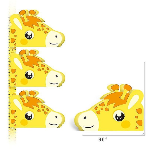 3D Bevegelig Tegneserie Barnehøydemåler Veggdekorasjon Med Dyreformet Bevegelig - 4