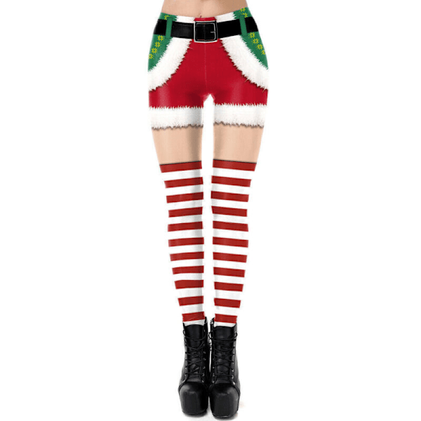 Damer Jul Xmas Hjort 3D Leggings Bukser Strømpebukser G G M