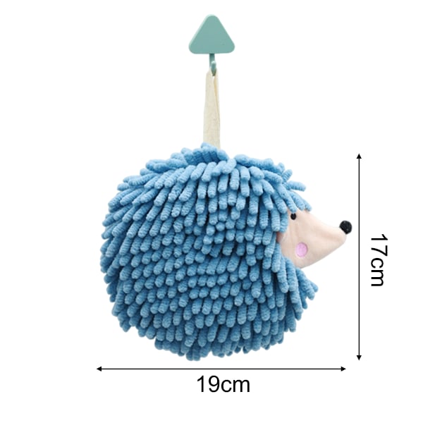 Fuzzy Ball Håndklæder (2-pak) - Tør dine hænder komfortabelt med disse kreative håndklæder i form af pindsvin, dekorative håndklæder til badeværelset (2-pak) Blue