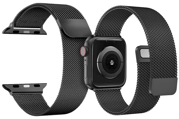 Apple Watch -ranneke - Loop musta musta Black 42/44/45mm - Svart