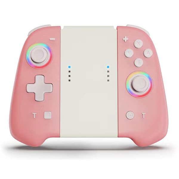 Kompatibel trådlös handkontroll (V/H) för Switch / OLED Lite, joysticks med Custom Crossing Edition Pink