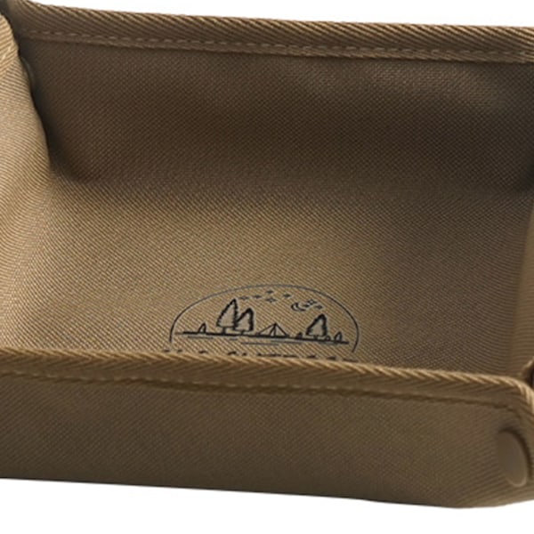 Camping Skrivebordsorganisator Firkantet Khaki Sammenleggbar Bærbar Camping Diverseboks Brett for Utendørs Reiser M 25cm 0.2