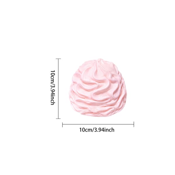 Cream Roll Squishy Leksak – Mjuk, Klämbar Stresslindrande Leksak White