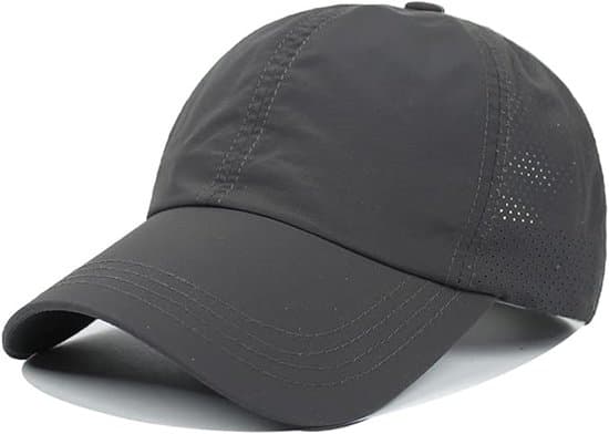 Dame Solhat - Hestehale Baseballkasket - Sommer Hurtigtørrende Hat - Åndbart Mesh - Krydshat - Udendørs Sport Light gray