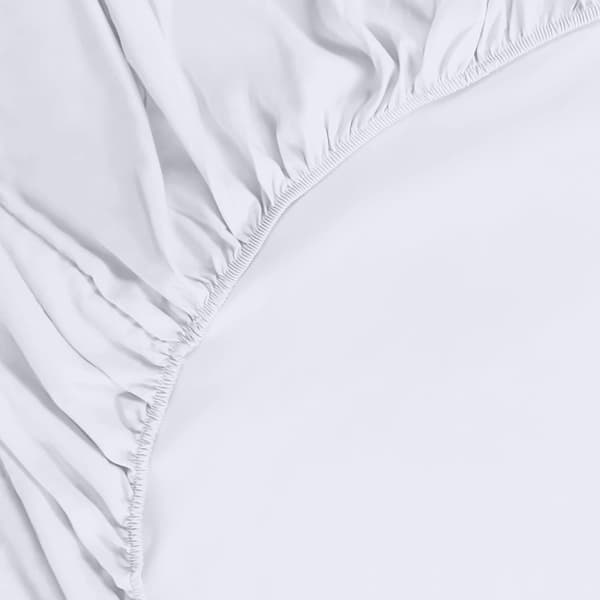Sängkläder - Dra-på-lakan - Vit, djup för tjock madrass - Borstad mikrofiberpolyester, TH White 180*200*30cm