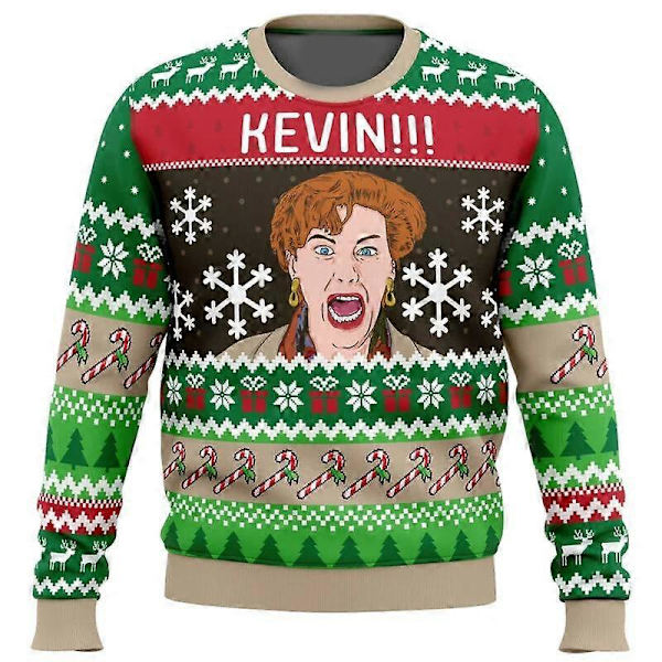 Syksyn ja talven hauska joulu Home Alone -rumaa joulupaitaa, sarjakuva-anime, naisille ja miehille, pusero, huppari 2 M