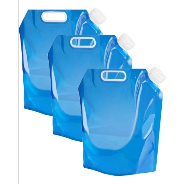 2-pack 10 liter bärbar hopfällbar vattenbehållare.