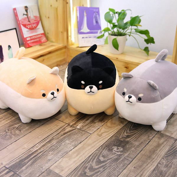 Husdjurs Hund Den nya 40 cm 50 cm Squishmallows plyschleksak Djur Kawaii mjuk stor kudde 50 cm (0,7 kg) Fat brown