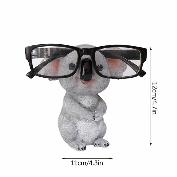 Söt djur Glasögonhållare Söt Solglasögon Display Stand Rolig Dekor Glasögon Tillbehör Bra present till vänner och familj-1 Grey