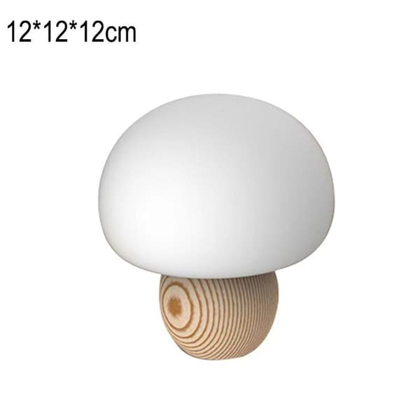 Nattlampe med soppdesign, USB-lading, soverom, nattbordslampe KLB