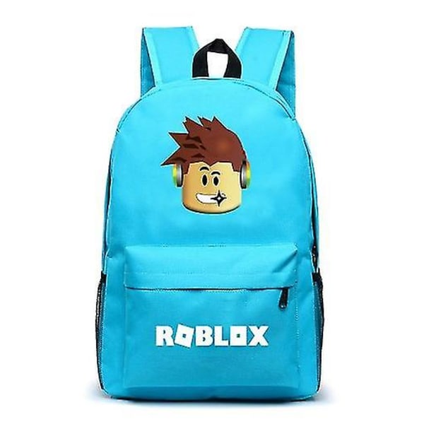 Roblox Ryggsäck Roblox Anpassad Skolväska Unisex Hög Kvalitet sky blue