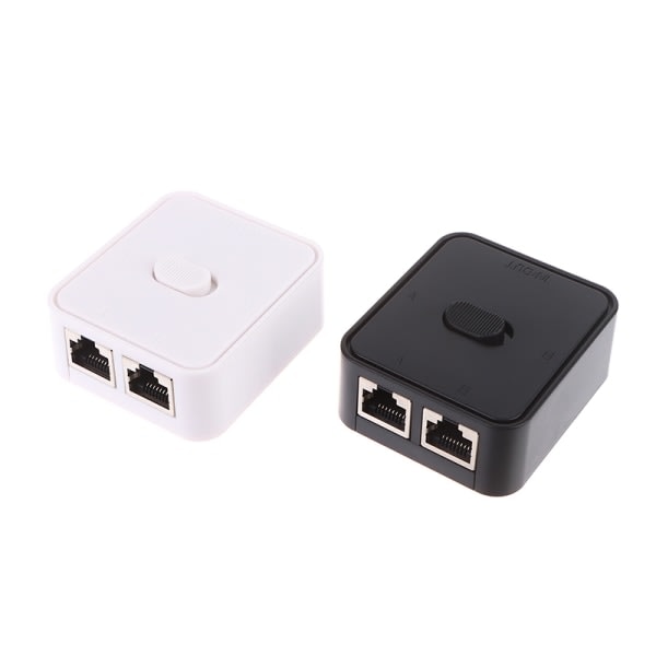 2-Port Gigabit Netværk Switch RJ45 CAT 5/6 LAN HUB Netværk Switch Sort One Size