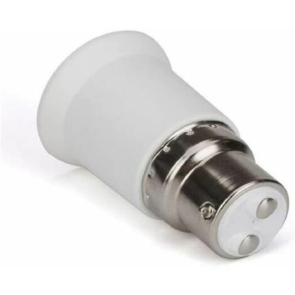 Sæt med 6 B22 til E27 lampeholdere - LED-lampeadaptere
