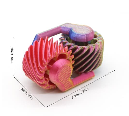 3D Fidget Spinner 2-i-1 Stressavlastande Leksak – Mini Dubbelväxlad Spinner White