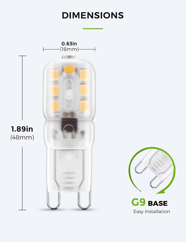 2W G9 Varm Hvid 3000K 230V 180lm 10-pak[mo]