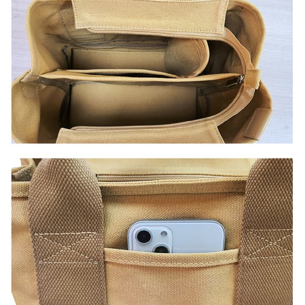 Handväskor i canvas för kvinnor, avslappnad axelväska, arbetsväska, crossbody-väska