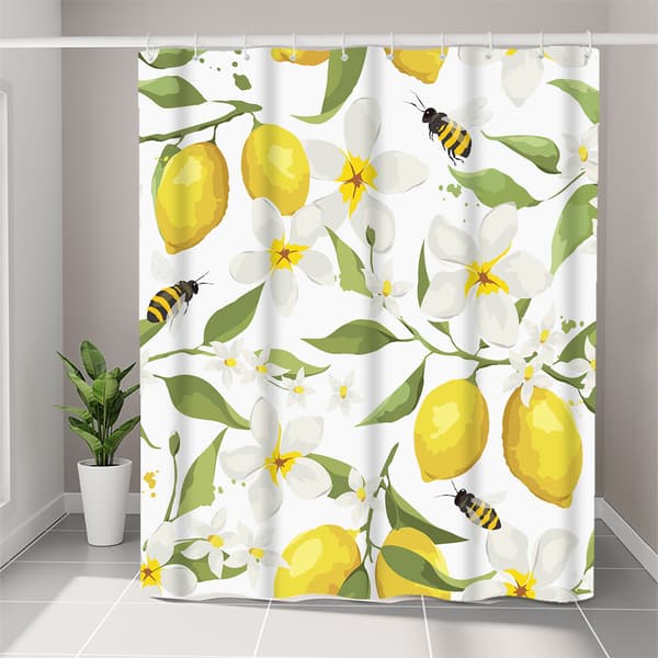 Sort badeforhæng Moderne badeforhængssæt Sort og hvid Sh (180*180cm) A48