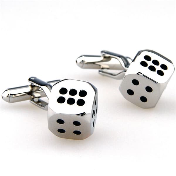 Spillterning Craps Mansjettknapper med Gaveeske