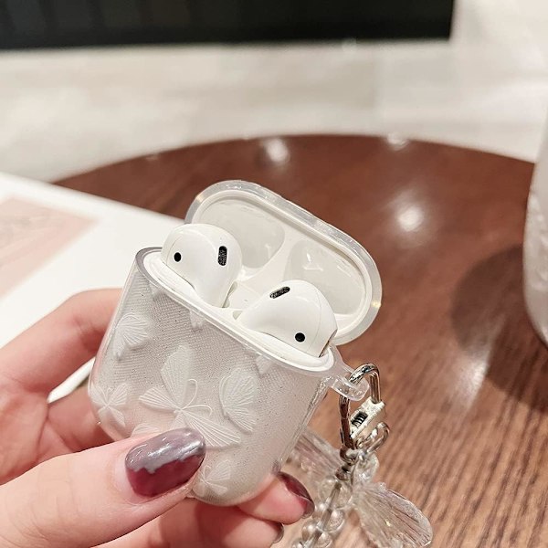 Sød Airpod pro gennemsigtig etui med nøglering - stockLYB