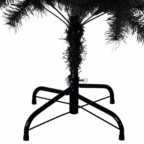 vidaXL Plastjuletre med Fot Svart 150 cm PVC 2250 Svart