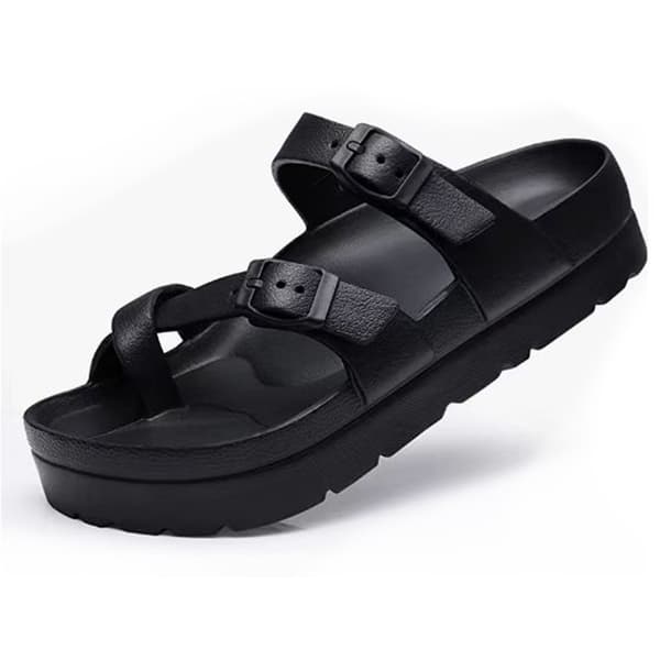 Naisten Platform-sandaalit Mukavat mustat black 39