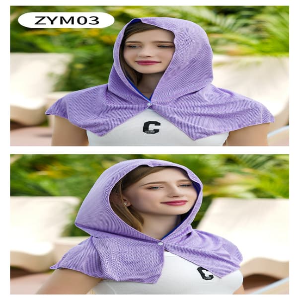 Kølende solbeskyttende strandshawl – åndbar, UV-blokerende sommer-wrap/tørklæde A2