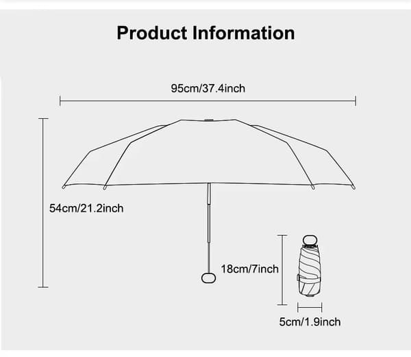 Elegant Automatisk Paraply 110 cm til den Stilbevidste Svart black