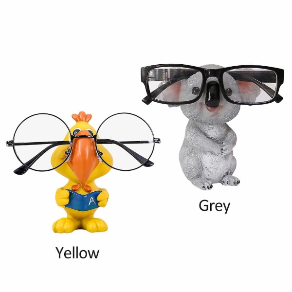 Söt djur Glasögonhållare Söt Solglasögon Display Stand Rolig Dekor Glasögon Tillbehör Bra present till vänner och familj-1 Grey