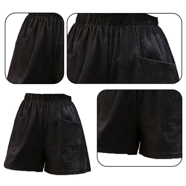 4 stk. afslappede shorts til kvinder, elastiske strandshorts til sommer. M