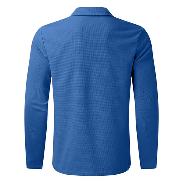 Herr Höst Ny Zip-Up Våffelstickad Jacka – Casual Långärmad Kragad Koftastil Royal blue XL