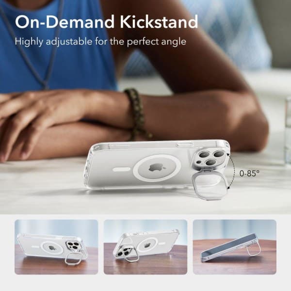 ESR iPhone 14 Pro Max Shell Kickstand HaloLock MagSafe Läpinäkyvä