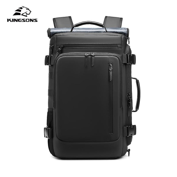 Logo Reseryggsäck Stor ryggsäck 17 tums vattentät väska Multifunktionell ryggsäck för bärbar dator Black 17 inches