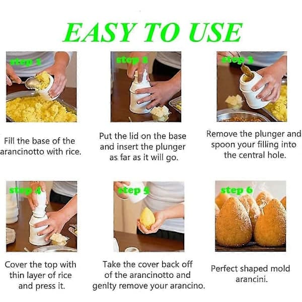 Arancini Shaper, DIY Risboldform, Multifunktionel Risboldryster, Hjemmelavet Fyldt Kødbolle TY