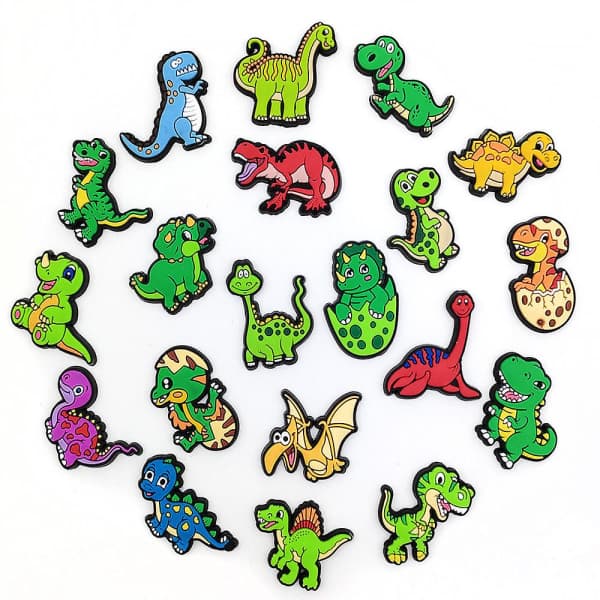 20 stk. dinosaur sko charms, til træsko sandaler croc sko DIY dekorationer tilbehør