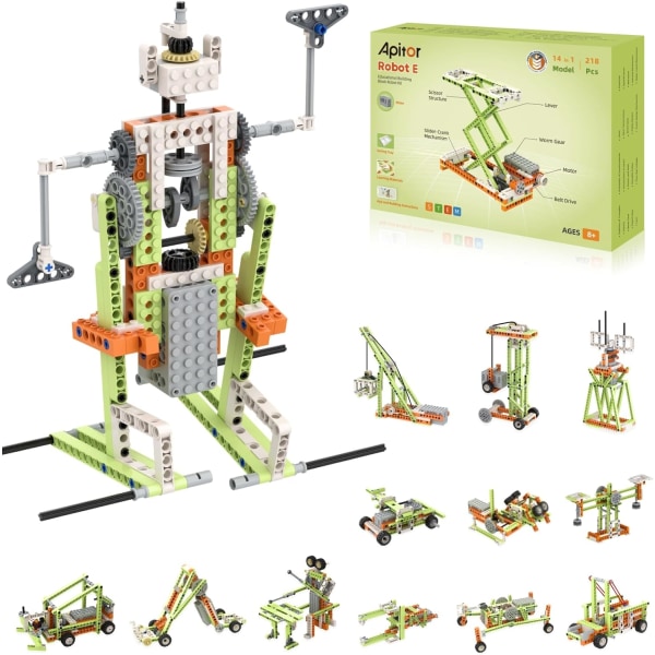 Apitor STEM Byggset för Barn, 14-i-1 DIY Elektronikset för Ålder 8-12, Pedagogiska STEM-projekt 265*190*60