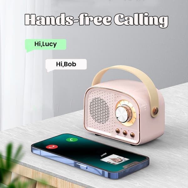 Mini Radio Bluetooth Høyttaler ROSA Pink