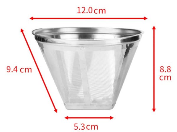 Genanvendeligt Kaffefilter, Rustfrit Stål Kaffefilter til Manuel Kaffe Permanent Kaffefilter til Dryp Kaffe uden Papir