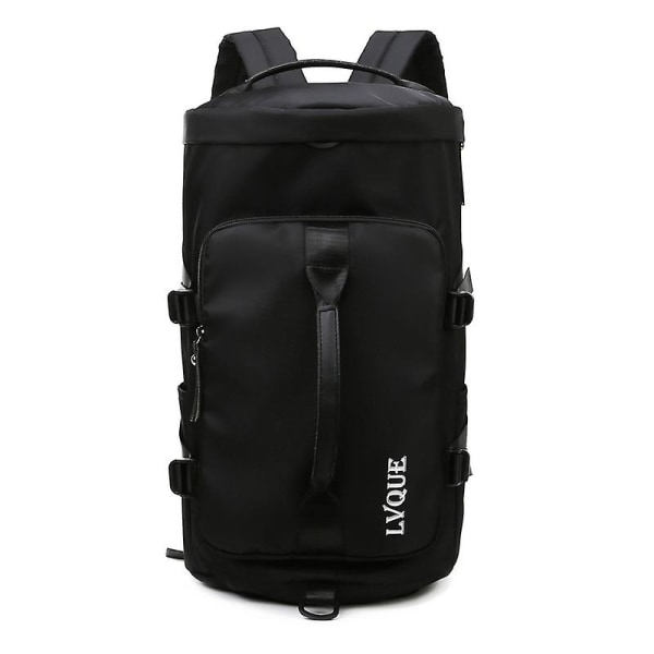 Anpassningsbar Duffle-ryggsäck Vattentät Resväskor med stor kapacitet Gymväska för kvinnor Black
