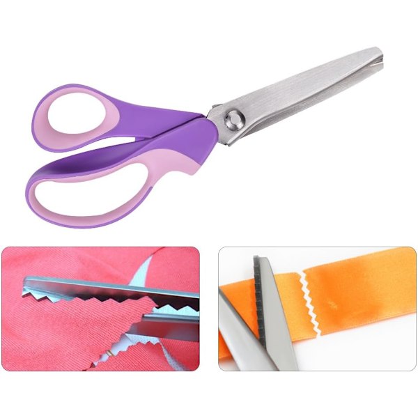 (Lila) Sicksack sax 23,2 cm Professionell rostfritt stål