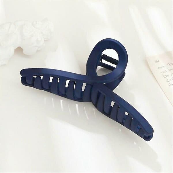 Hiusklipsit naisille, vahva iso puristusklipsi Navy Blue