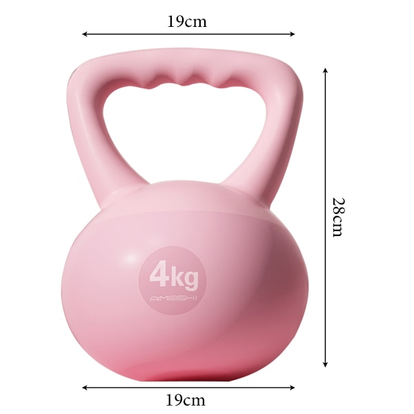 Mjuk Kettlebell för Kvinnor, Squatträningsprogram, 5 kg Pot Dumbbell, Höftstyrketräning, Sandsäck Kettlebell, Fitness Tjej Rosa Girl Pink 4kg