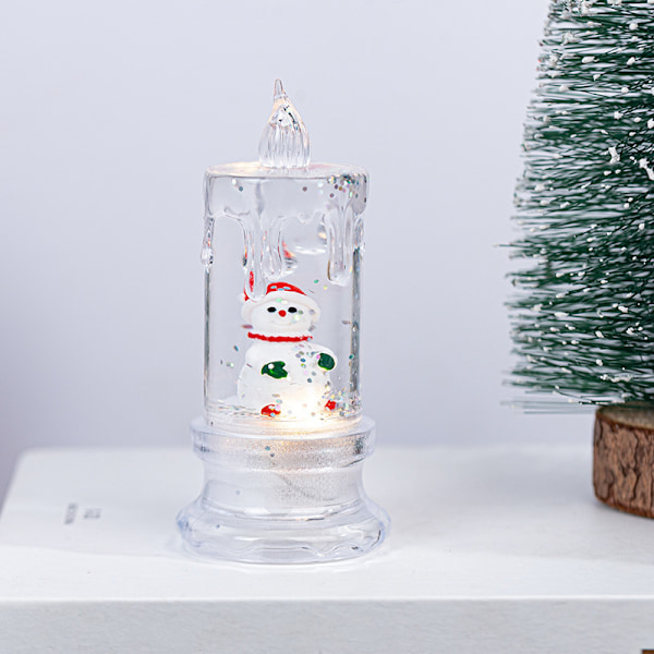 LED-julelys, 4 stk glitrende julelys uten flamme